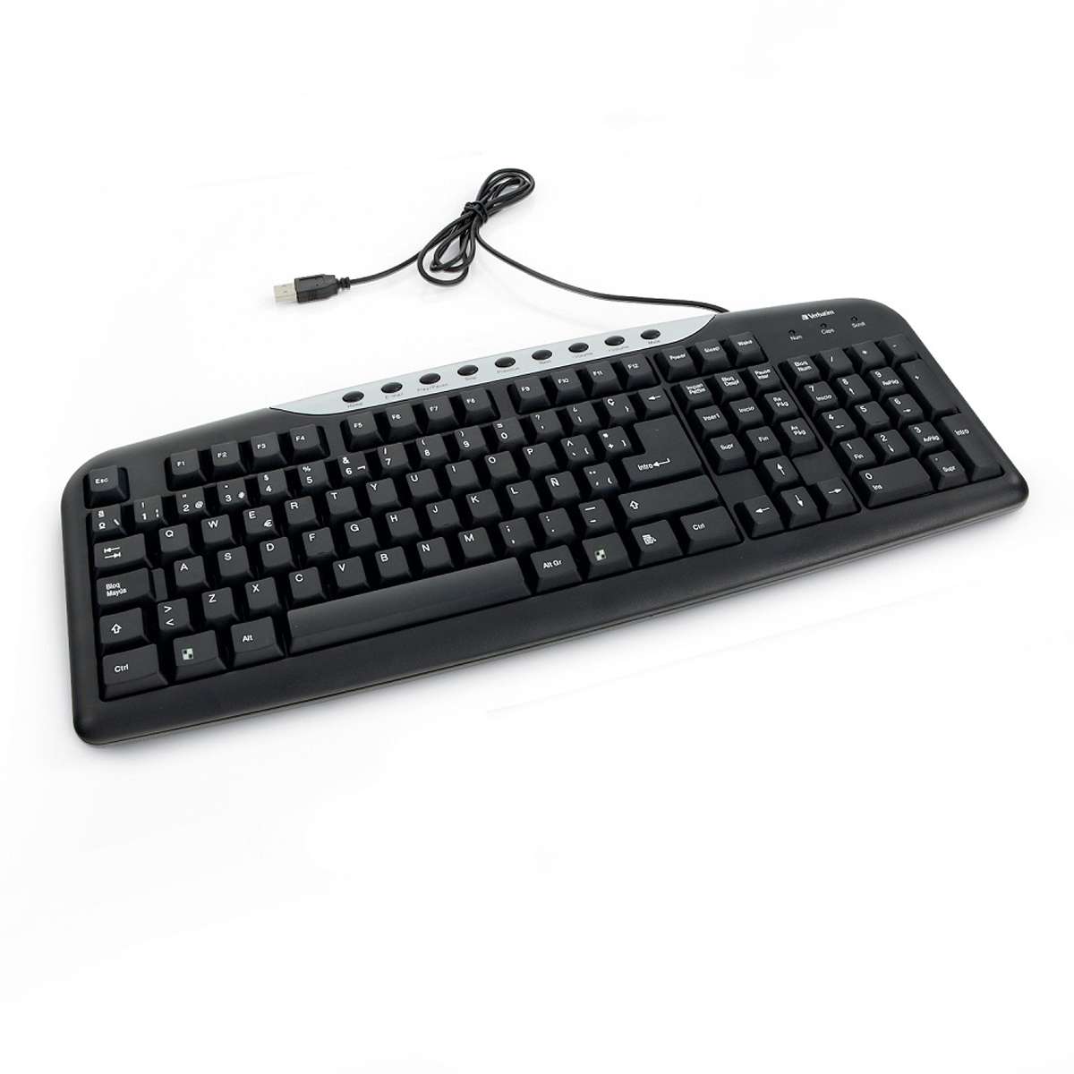 Teclado Verbatim Usb Wired Multimedia Cableado 98109